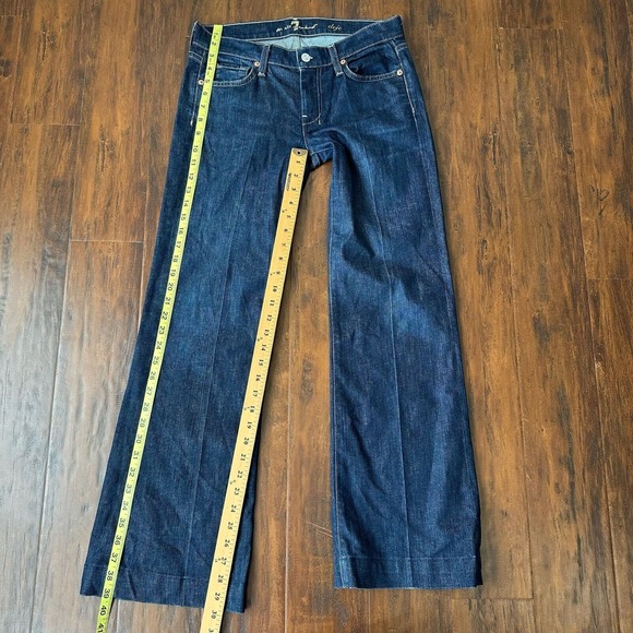7 FOR ALL MANKIND Dojo Low Rise Flare Jeans Distressed *SEE DESC* - Picture 15 of 16